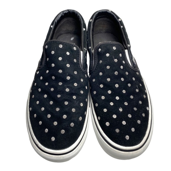 VANS CLASSIC Suede Polka Dot Black White Unisex Men’s Size7.0 Women’s Size 8.5 - Picture 2 of 8